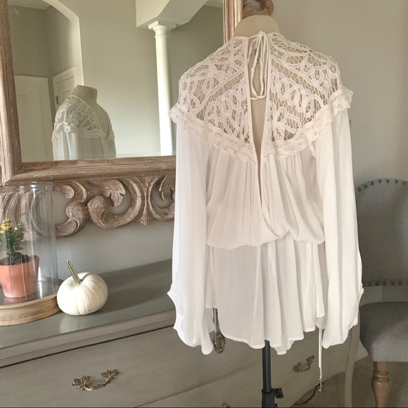 Free People Lace Crochet Tunic Blouson Dress - Picture 3 of 8